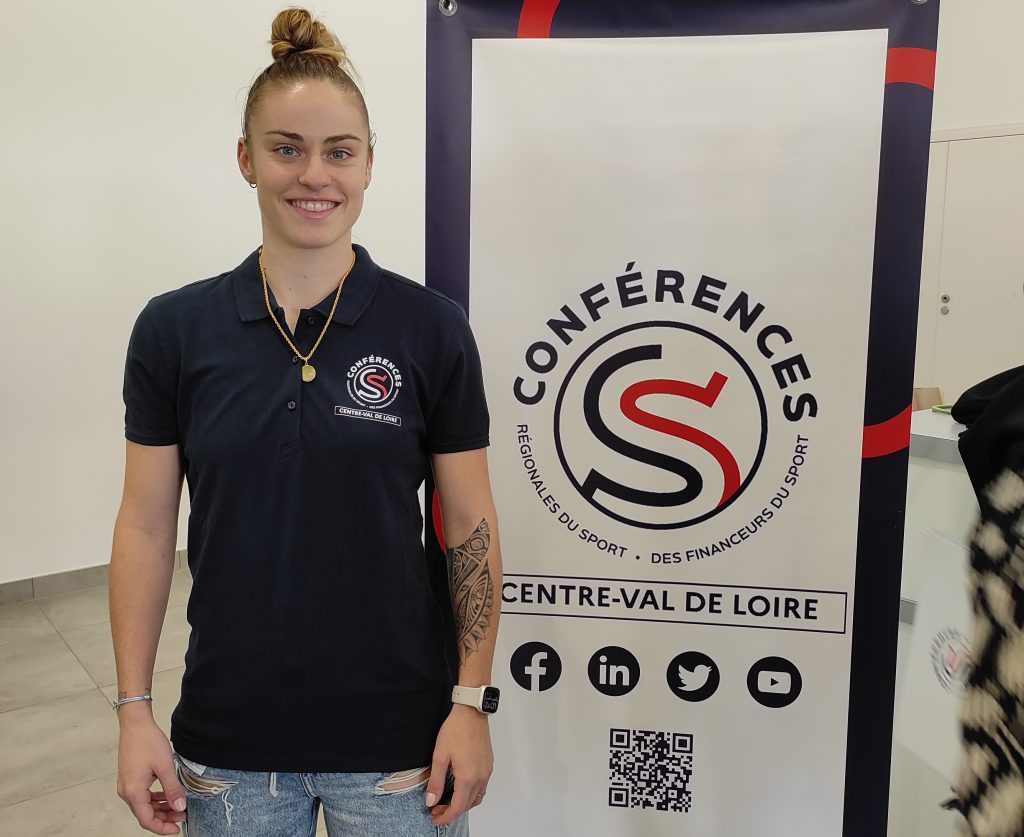 Alix Duchet, basketteuse du Tango Bourges, lors de la présentation de la Team. 