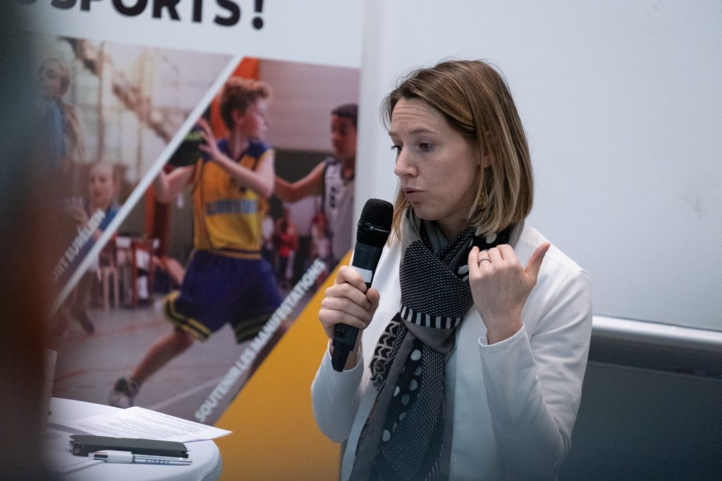 
La présidente du Comité Paralympique et Sportif Français était l'invitée de la conférence autour du parasport à Chartres, le 21 février. Photo : Sport et Citoyenneté.