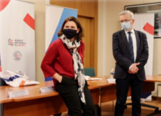 Photo d'archives : Installation le 20 janvier 2021 de la Conférence Régionale du Sport. 